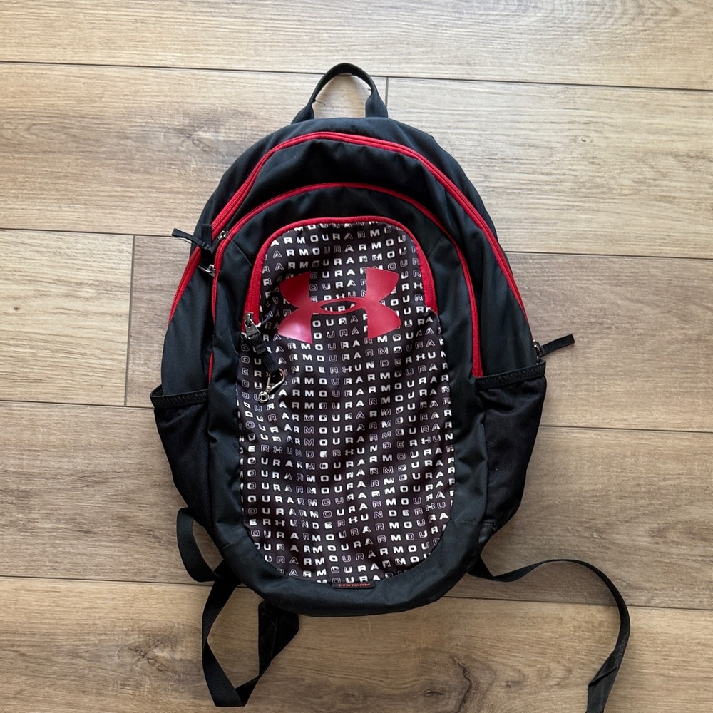 Under Armour Men's Backpack in Black with Red Accents